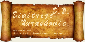 Dimitrije Murašković vizit kartica